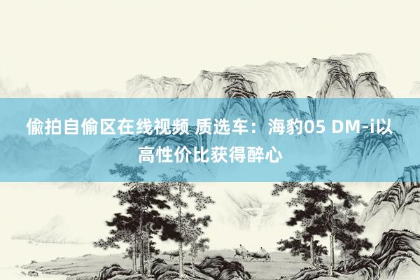 偸拍自偷区在线视频 质选车：海豹05 DM-i以高性价比获得醉心