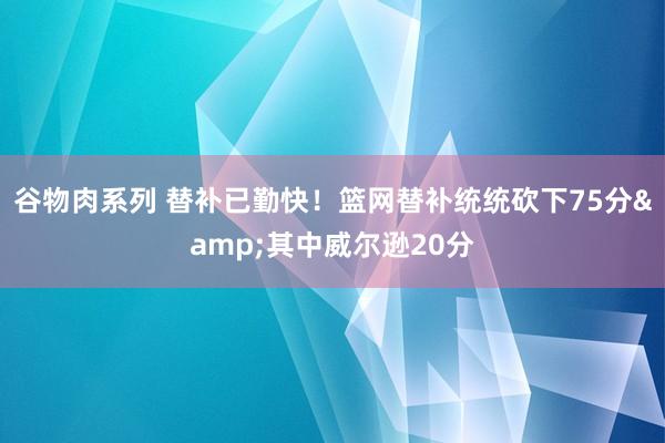 谷物肉系列 替补已勤快！篮网替补统统砍下75分&其中威尔逊20分