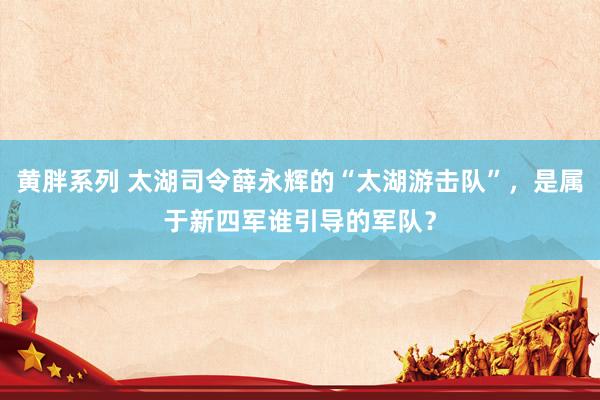 黄胖系列 太湖司令薛永辉的“太湖游击队”，是属于新四军谁引导的军队？