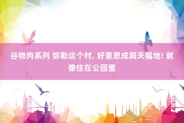 谷物肉系列 弥勒这个村, 好意思成洞天福地! 就像住在公园里