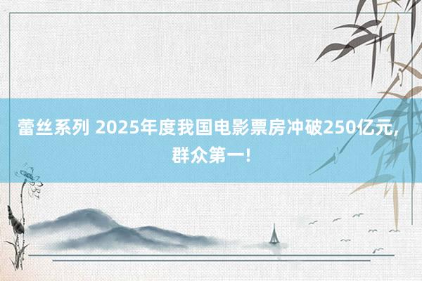 蕾丝系列 2025年度我国电影票房冲破250亿元, 群众第一!