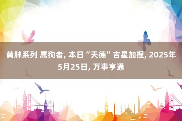 黄胖系列 属狗者, 本日“天德”吉星加捏, 2025年5月25日, 万事亨通