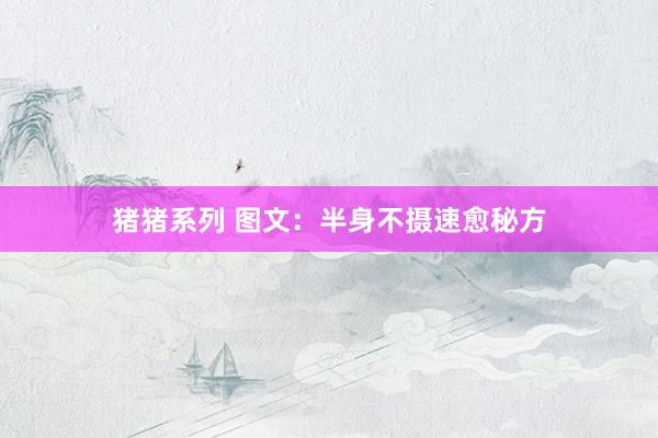 猪猪系列 图文：半身不摄速愈秘方
